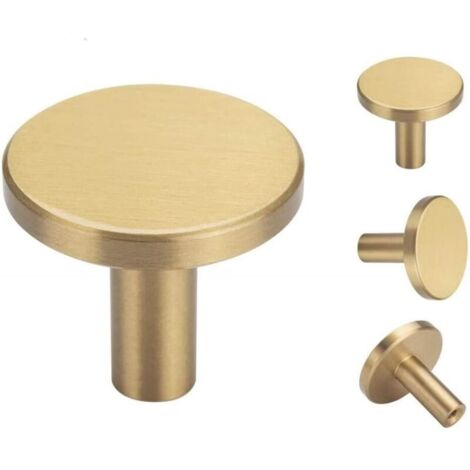 [neuwertig]set Mit 4 Wandhaken Aus Gebürstetem Messing, 33 Mm X 20 Mm, Goldene Handtuchhaken Für Badezimmer, Garderobe, Handtuchhalter (rund)