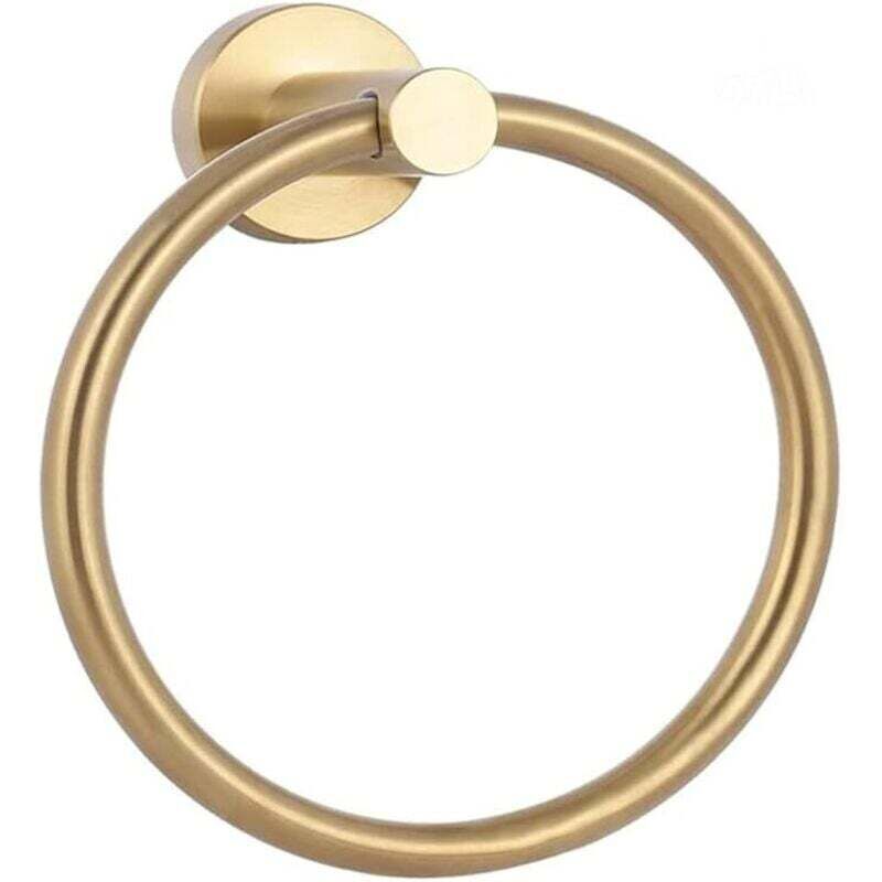 [neuwertig]handtuchring Aus Gebürstetem Edelstahl, Schlichter Runder Handtuchhalter Für Moderne Badezimmer, Küchen Im Landhausstil, Wandorganizer (gold)