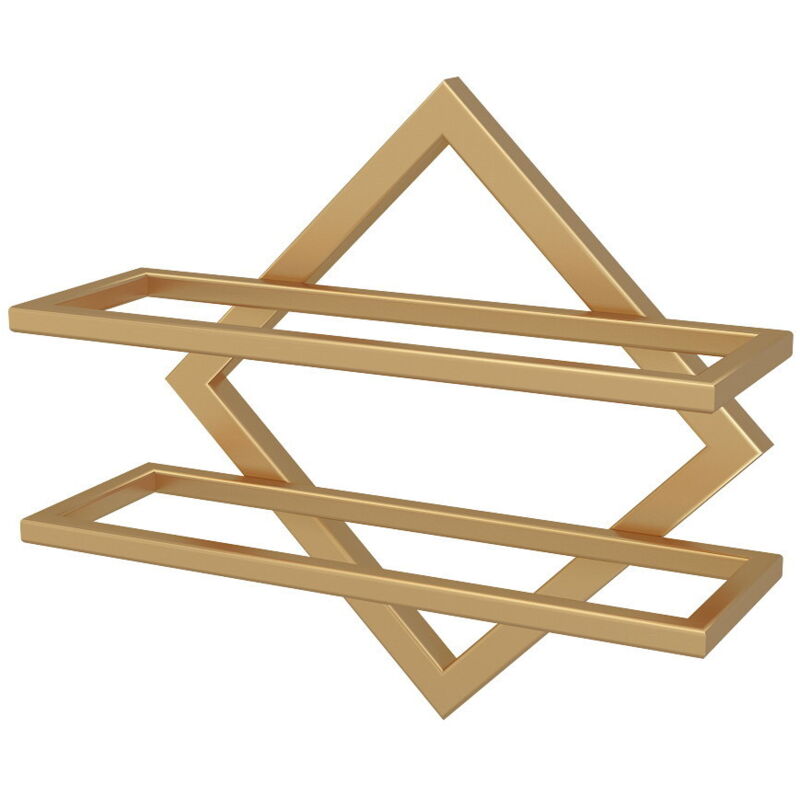 [neuwertig]wandmontiertes Weinregal Aus Metall, Faltbarer Hänge-weinregal-organizer Für 2 Spirituosenflaschen, Wandmontiertes Weinregal Für Küchenbar/keller (1, Gold)