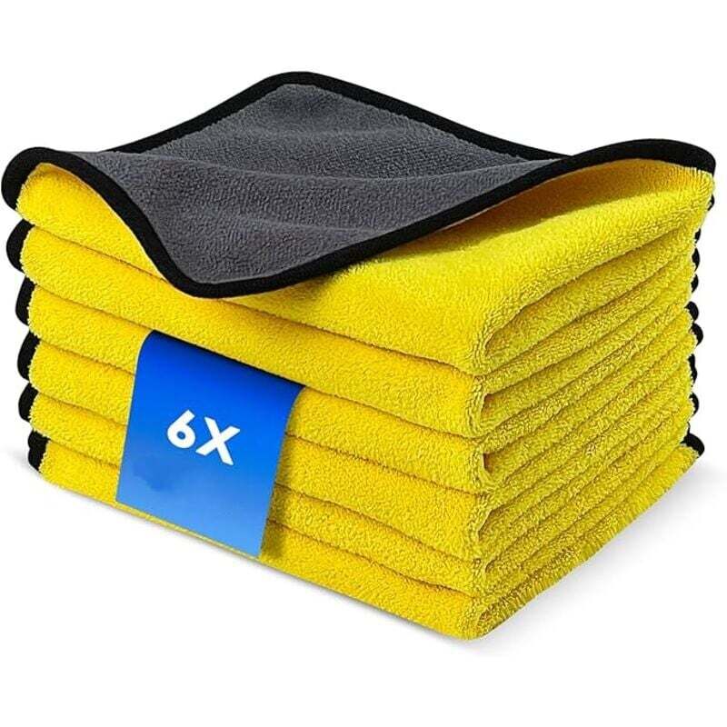 [neuwertig]6er-set Mikrofasertücher Für Die Autopflege (400 G/m²), Zum Trocknen Von Autolack, Staubtücher, Extrem Saugfähig, Professionelle Reinigung, 40 X 30 Cm