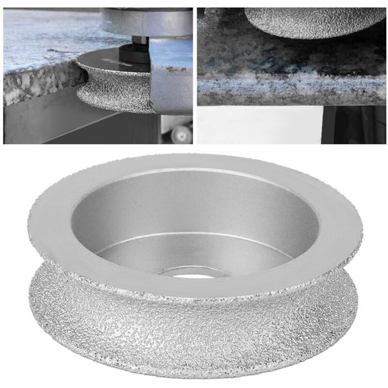 [neuwertig]gelötete Diamantschleifscheibe, Verschleißfeste Schleifscheibe Für Keramik, Glas, Granit, Kunststein (konkave Scheibe 1,5)