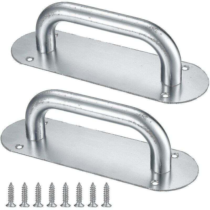 [neuwertig]2 Stk Schiebetr Griff, Schiebe Trgriff Mit Platte Edelstahl, Pull Push Trgriffe, Torgriff, Schrankgriffe, Trgriff Schiebetr, Scheunentor-griff, Trgrif