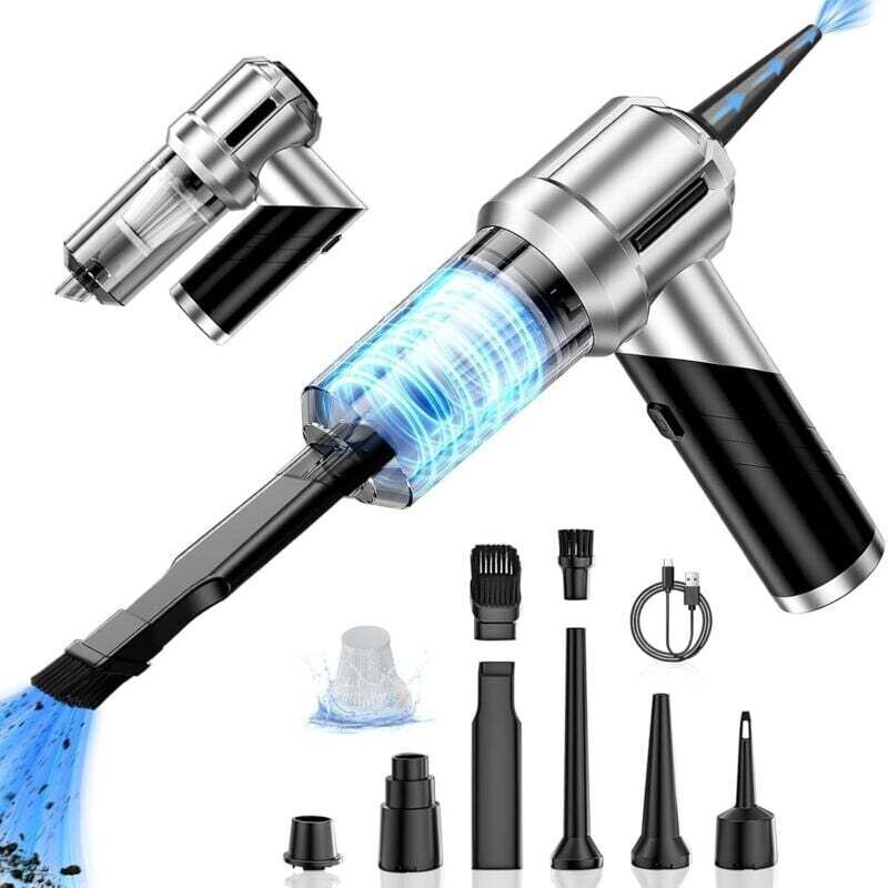[neuwertig]kabelloser Autostaubsauger, 2-in-1 Tragbarer Mini-akku-autostaubsauger Mit Led-licht, Usb-wiederaufladbarer Nass- Und Trockensauger Für Haustiere, Haushalt Und Büro