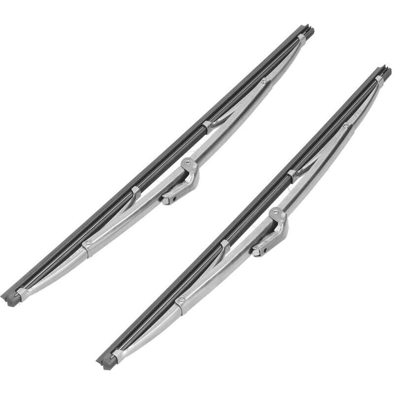 [neuwertig]universelle 12-zoll/30,48 Cm Polierte Silberfarbene Edelstahl-frontscheibenwischerblätter