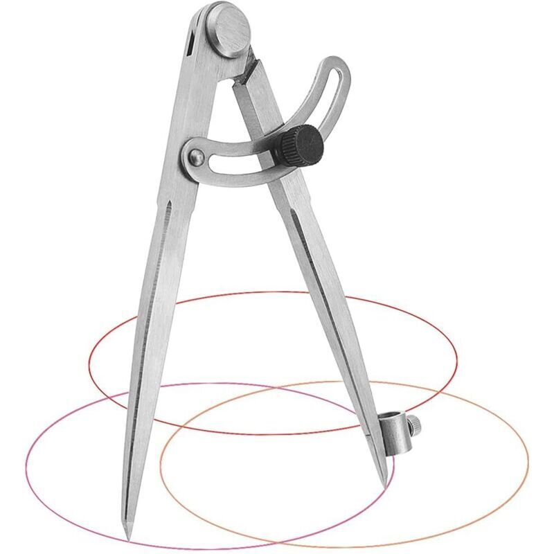 [neuwertig]20 Cm Zimmermannszirkel, Professioneller Zirkel Aus Kohlenstoffstahl, Zirkel Mit Großem Durchmesser Zum Zeichnen Von Kreisen, Für Tischlerarbeiten, Metallbearbeitung Und Lederverarbeitung