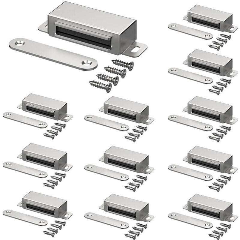 [neuwertig]magnetischer Chip Für Möbel, Chip Für Küchentür, Badezimmer, Spogliatoio, Chip Für Armadi, Chip Für Kassette (silber, Confezione Da 10)