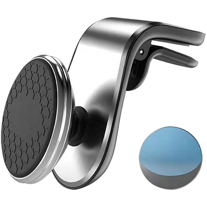 [neuwertig]magnetische Autotelefonhalterung, 360° Drehbare Magnetische Handyhalterung, L-förmige Magnetische Autohalterung (silber)