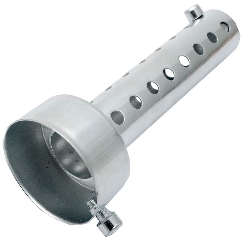 [neuwertig]45-mm-motorradauspuffschalldämpfer, Silberfarben, 1 X Universeller Kurzer Motorradauspuffschalldämpfer Mit Prallblech Und Db-killer