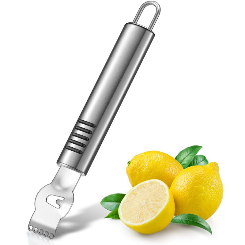 [neuwertig]professioneller Zitronenschäler, Zitronenzestenreißer Mit Zimtmesser, Zitronenrasierer Aus Edelstahl Für Gin-cocktails, Küchenutensilien (classic, 16 Cm)