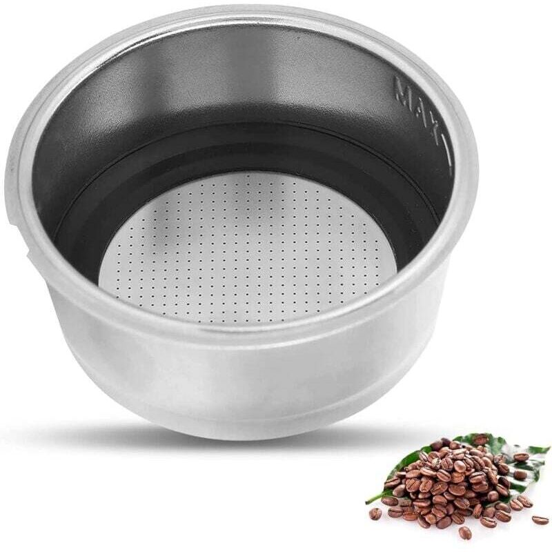 [neuwertig]51-mm-kaffeefilterhalter, Wiederverwendbarer Permanent-kaffeefilter, Filterlose Kaffeekörbe, Edelstahl, Ersatzteil Für Kaffeemaschinen (doppeltasse)