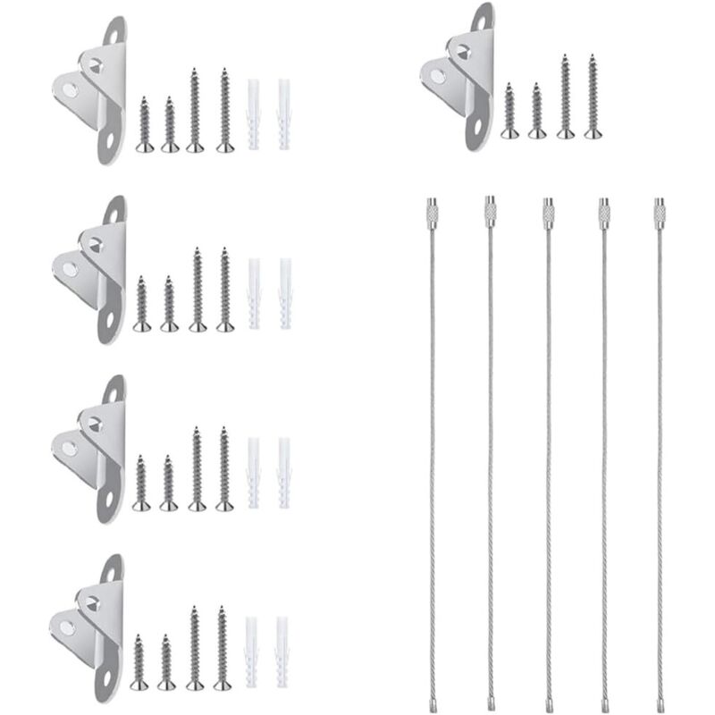 [neuwertig]set Mit 5 Metall-möbelgurten Zur Wandbefestigung – Kippsicherung Zum Schutz Von Kleinkindern Und Haustieren Vor Umfallenden Möbeln.