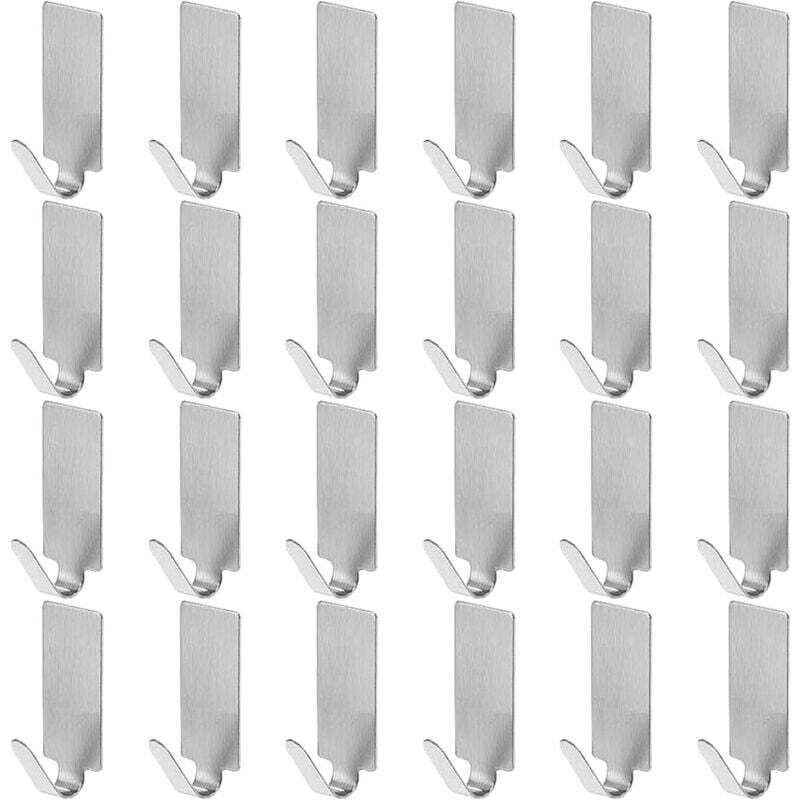 [neuwertig]24 Selbstklebende Haken Aus Edelstahl Zur Wandmontage, Handtuchhalter Aus Edelstahl Für Küche, Bad Und Balkon
