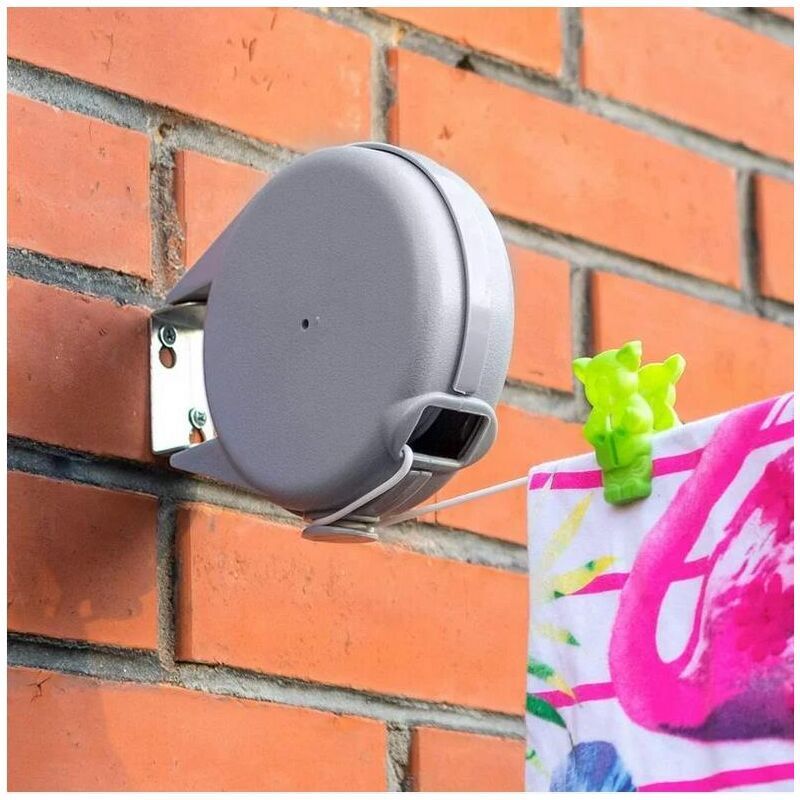[neuwertig]wickeltuch, 12 M Windel, Einfache Wäscheleine, Robuster Wäschetrockner, Automatischer Einzugsmechanismus, Einfache Wandmontage, Wäscheständer Für Den Garten