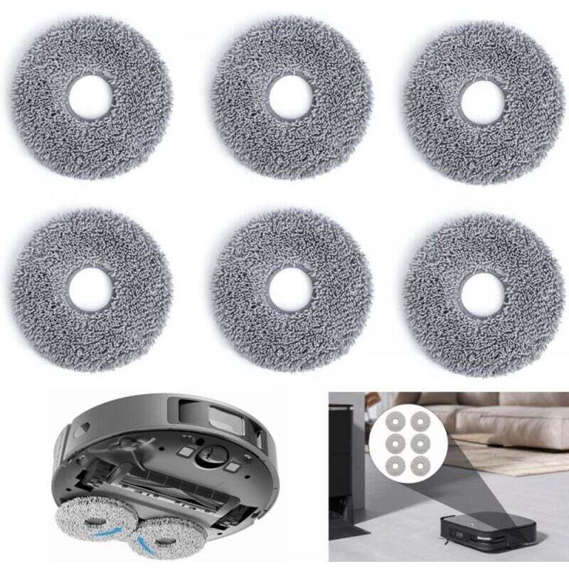 [neuwertig]6er-pack Wie Wiederverwendbare Mikrofaser-reinigungstücher Für Ecovacs Deebot T30 Omni/pro, Original-zubehör, Maschinenwaschbar (roboter-staubsauger)