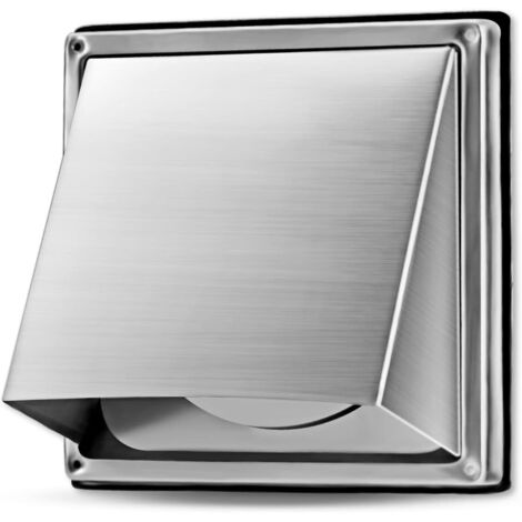[neuwertig]1 Lüftungsgitter Aus Edelstahl Mit Einem Innendurchmesser Von 100 Mm, Mit Regenschutz, Ablaufschutz Und Äußerem Windschutz Außenmaße 137 X 137 Mm