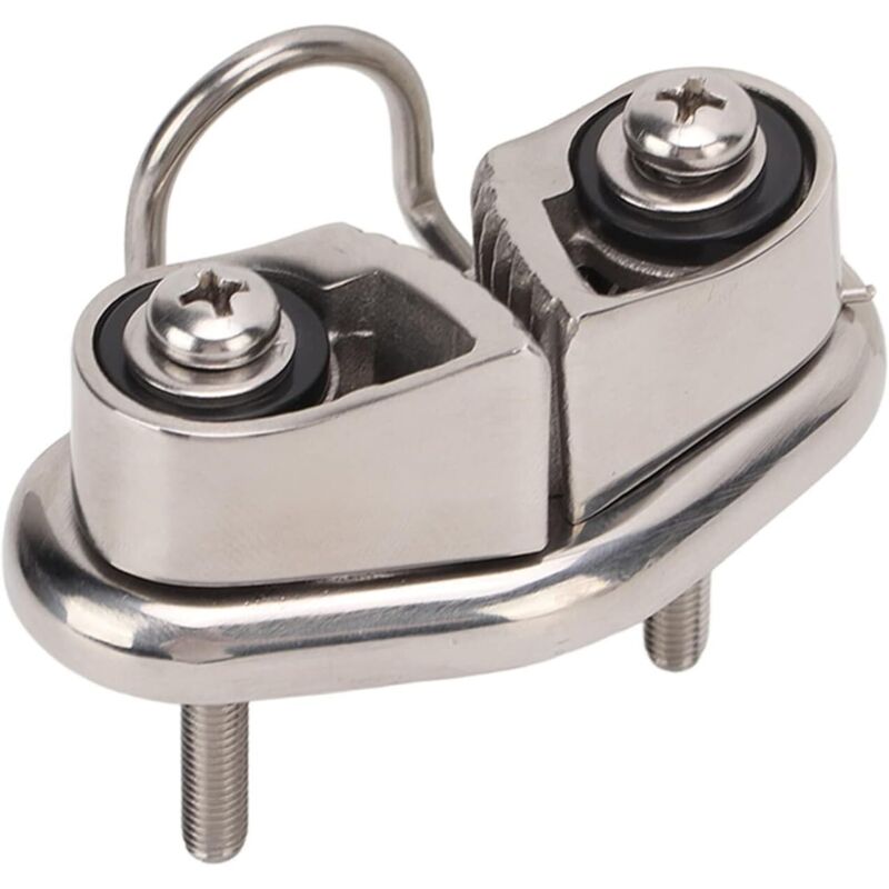 [neuwertig]klemme, Bootsklemme Mit Führungsring, Ersatzteil Für Segelboot-pilates-ausrüstung, Hochglanzpolierter Edelstahl 316 Für 10-mm-seil