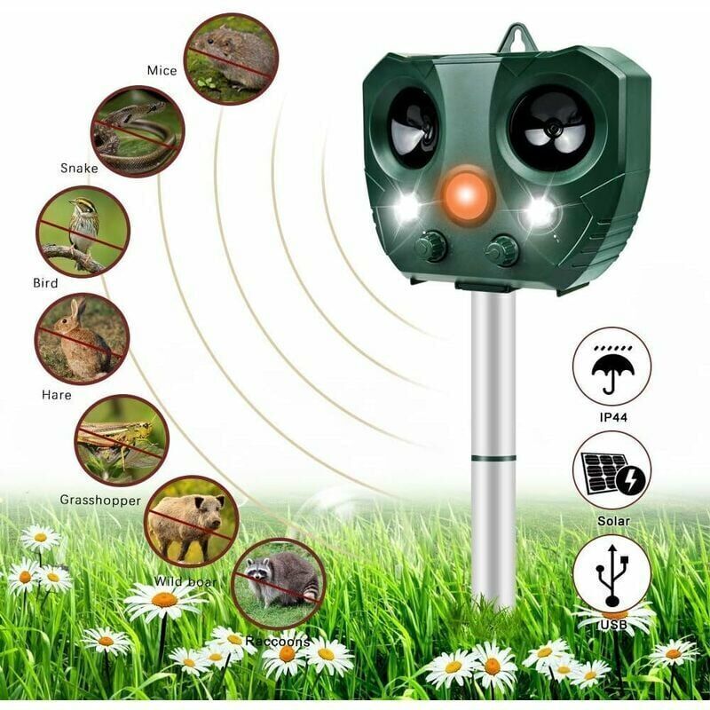 [neuwertig]ultraschall-katzenabwehrgerät, Katzenschreck, Ultraschall-katzenabwehrgerät, Rattenabwehrgerät Für Den Außenbereich