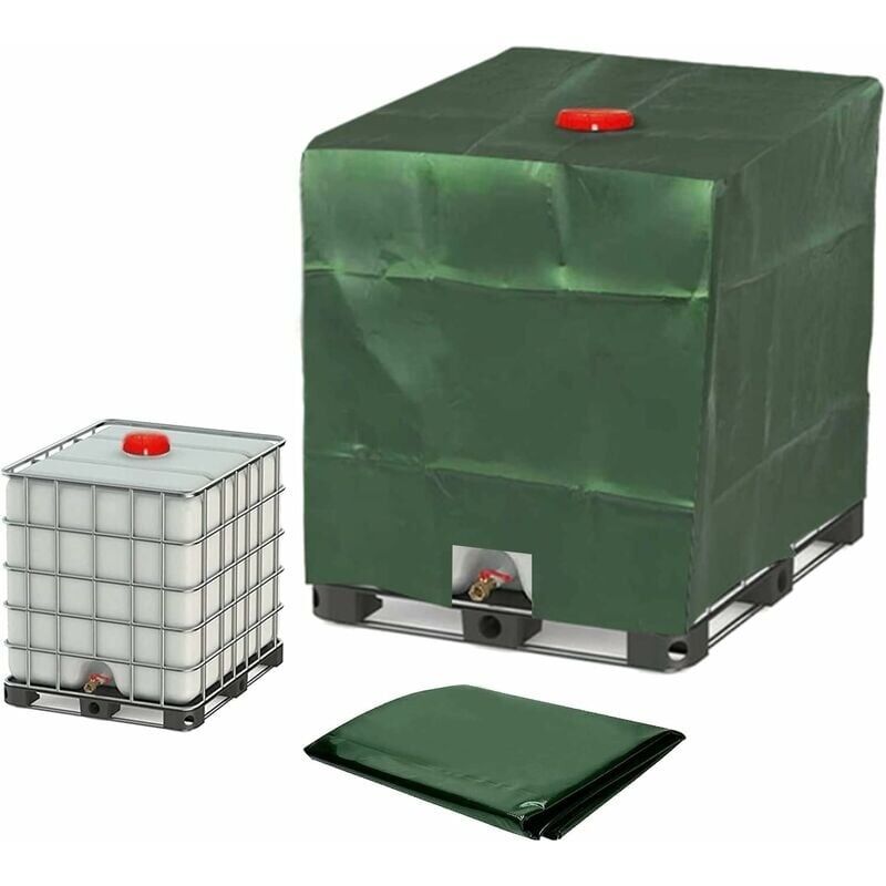 [neuwertig]plane Für 1000-liter-ibc-container, Wassertankplane, Schutzhülle Für Tanks, Staubschutzabdeckung, Grün – 120 X 100 X 116 Cm
