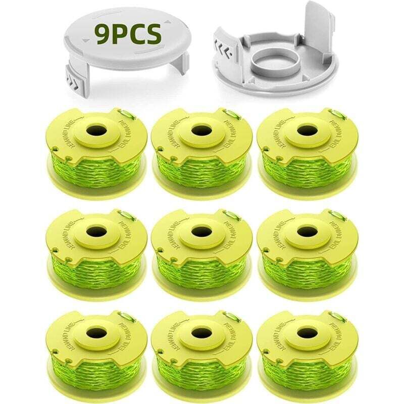 [neuwertig]ac80rl3 Ersatzspulen Für Ryobi One Plus+ 18v 24v 40v Freischneider Ry40204 Ry40220 Zrp2080 (9 Spulen, 2 Abdeckungen)