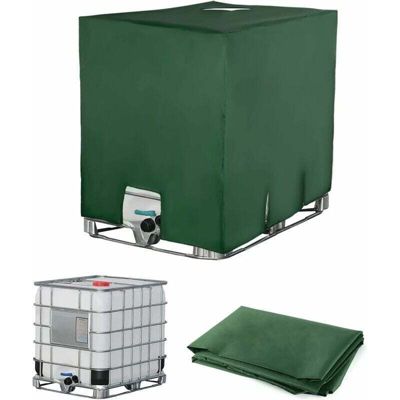 [neuwertig]ibc 1000l Tankabdeckung, Wassertankabdeckung, Uv- Und Staubbeständige Schutzabdeckung, Wassertankdeckel (116 X 100 X 120 Cm, Grün)