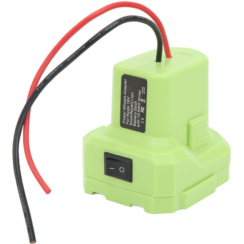 [neuwertig]akkuadapter, Konverter, 14 Awg Stromanschluss Mit Schalter Für Ryobi P108, P107, P102, P103