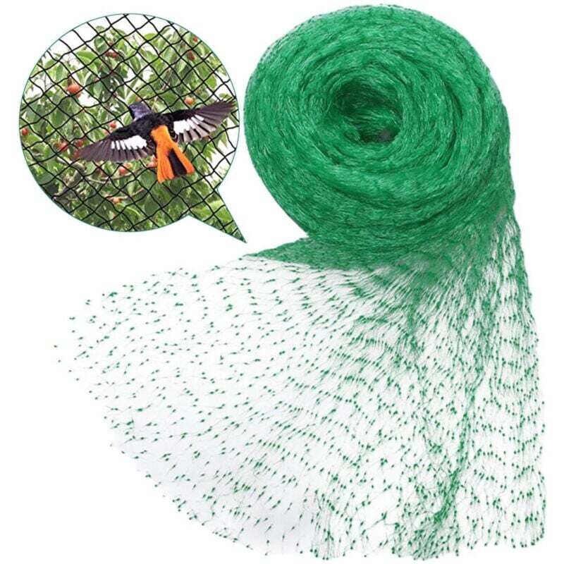 [neuwertig]vogelschutznetz 2 X 5 M, Gartenschutznetz Für Kirsch-, Wein- Und Apfelbäume, 15 Mm Maschenweite, Grün