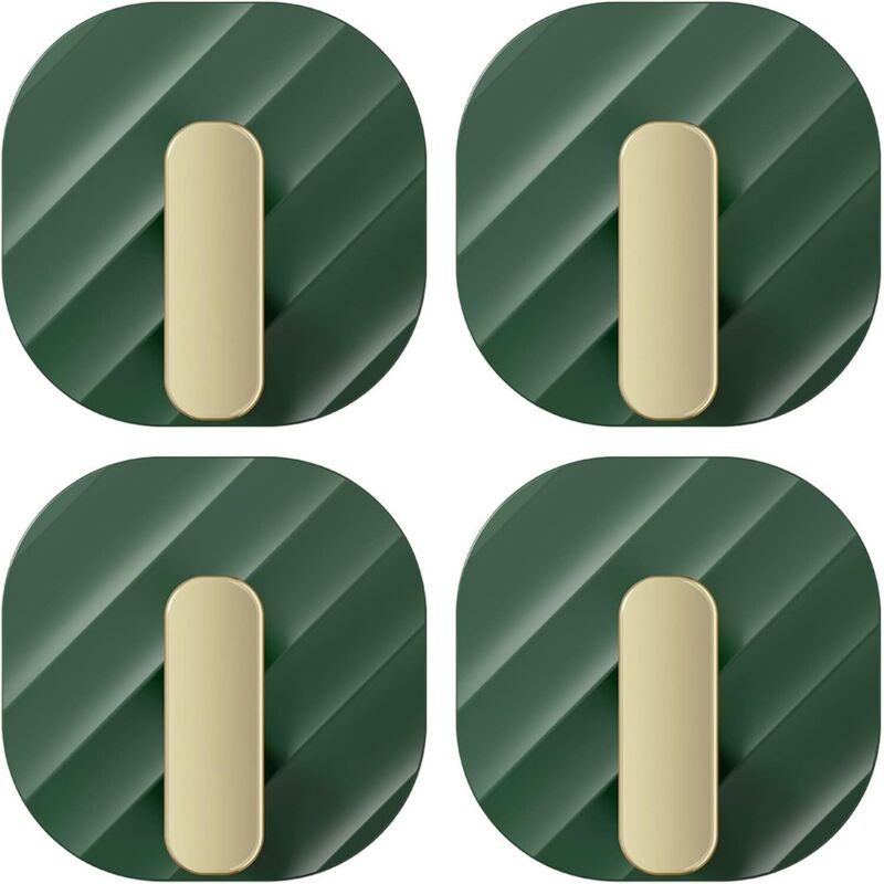 [neuwertig]garderobenhaken, Klebehaken, Stark Haftende Haken, Wandkleiderbügel, Badezimmerkleiderbügel, Rückstandsfreie Selbstklebende Haken (farbe: Grün, Größe: 4 Stück)