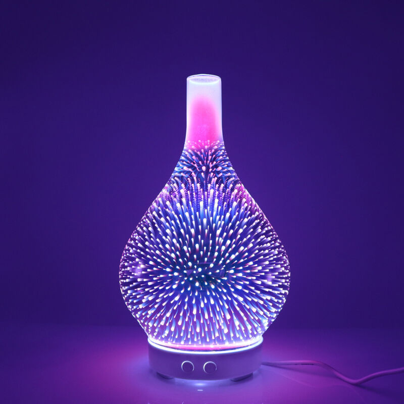 [neuwertig]ätherisches Öl-diffusor, Elektrischer Luftbefeuchter, Ultraschall-aroma-diffusor, 120 Ml, Automatische Abschaltung Für Zuhause, Büro Und Spa (3d-glas) Npterbl