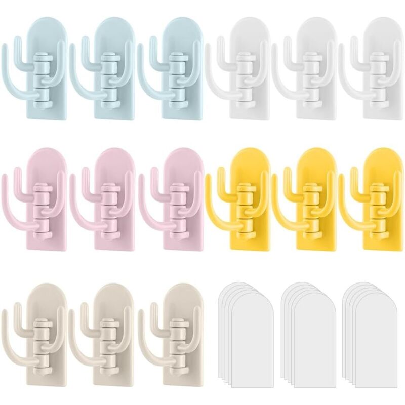 [neuwertig]15 Selbstklebende Wandhaken, Haken Ohne Haken, Dreifacher Handtuchhaken, Selbstklebender Wandhaken, Für Wohnzimmer, Badezimmer, Küche, Büro