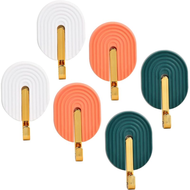 [neuwertig]6-teiliges Set Selbstklebender Wandhaken, Handtuchhaken Für Bad Und Küche. Wasserdichte, Selbstklebende Handtuchhalter Zur Wandmontage Für Küche, Wohnzimmer Und Büro.