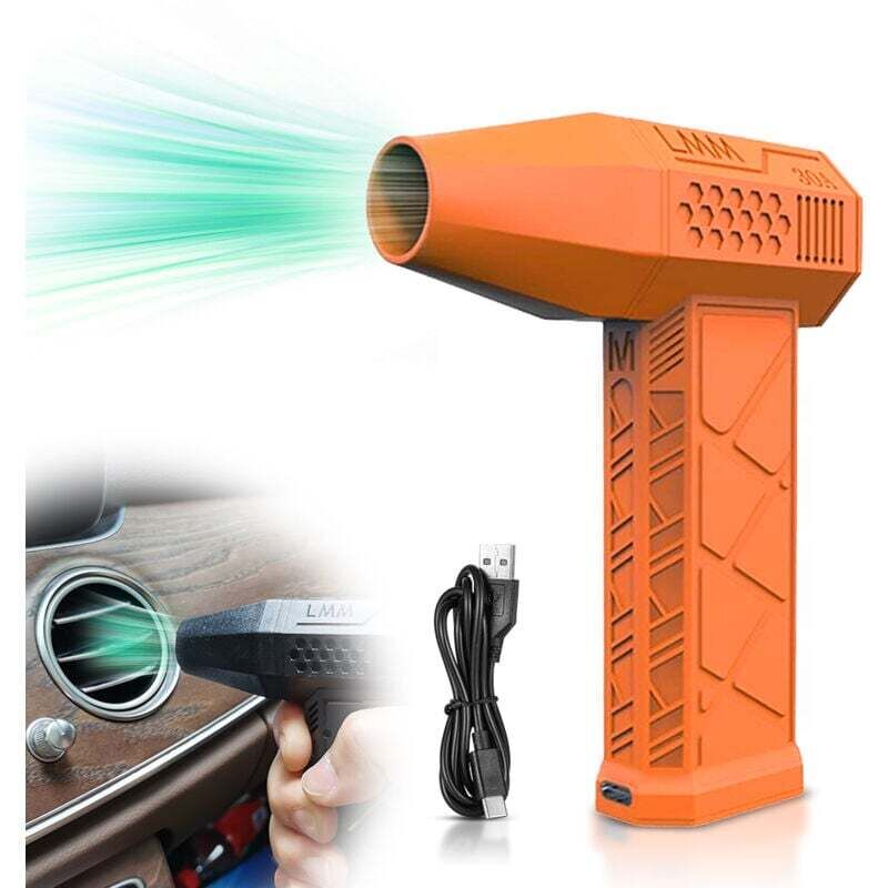 [neuwertig]kabelloser, Handlicher Elektrischer Haartrockner, 130.000 U/min, Druckluft-staubabsauger Für Auto, Computer, Haushalt, Reinigung, Industrielle Staubreduzierung, Eingebauter Akku (oder