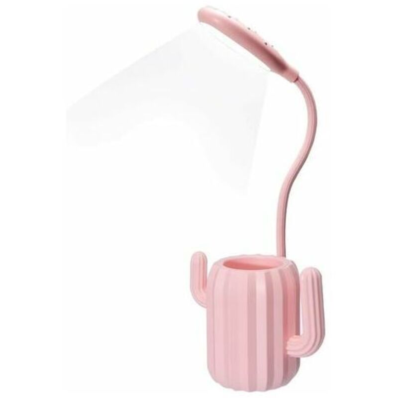 [neuwertig]kabellose Schreibtischlampe, Berührungsempfindliche Led-leselampe Mit Einstellbarer Helligkeit Und Stifthalter, Schreibtischdekoration, Originelles Geschenk Für Teenager Und Kinder – Rosa