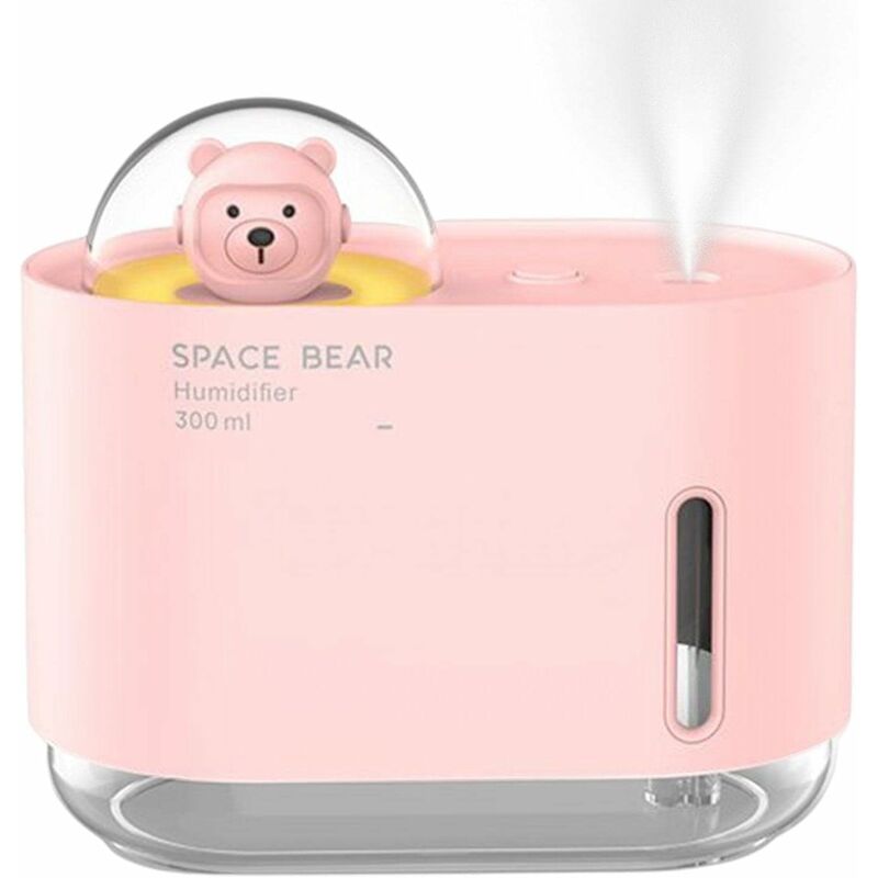 [neuwertig]luftbefeuchter Fürs Schlafzimmer: Space Bear 300ml Kaltnebel-luftbefeuchter Fürs Kinderzimmer, Automatische Abschaltung, Nachtlicht, Usb-anschluss, Filter Nicht Enthalten