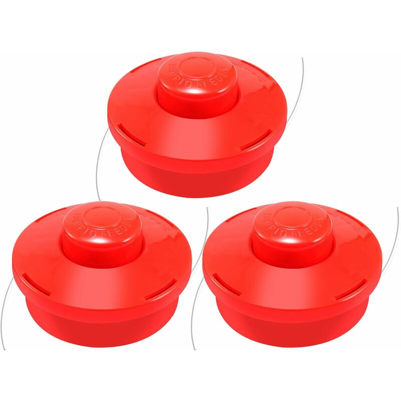 [neuwertig]3x Universal-freischneiderkopf Mit Nylonfaden (3x Rot)