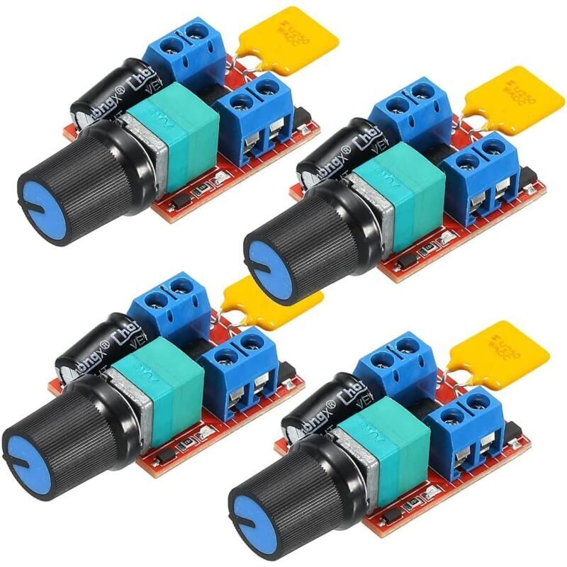[neuwertig]4 Stück Dc 5v-35v 5a Pwm Drehzahlregler Motorregler Led-schalter 6v 12v 24v