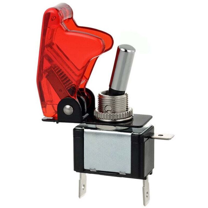 [neuwertig]spst-kippschalter, 12 V, 20 A, Rote Abdeckung, Led-beleuchtung, Zündschalter (ein/aus)