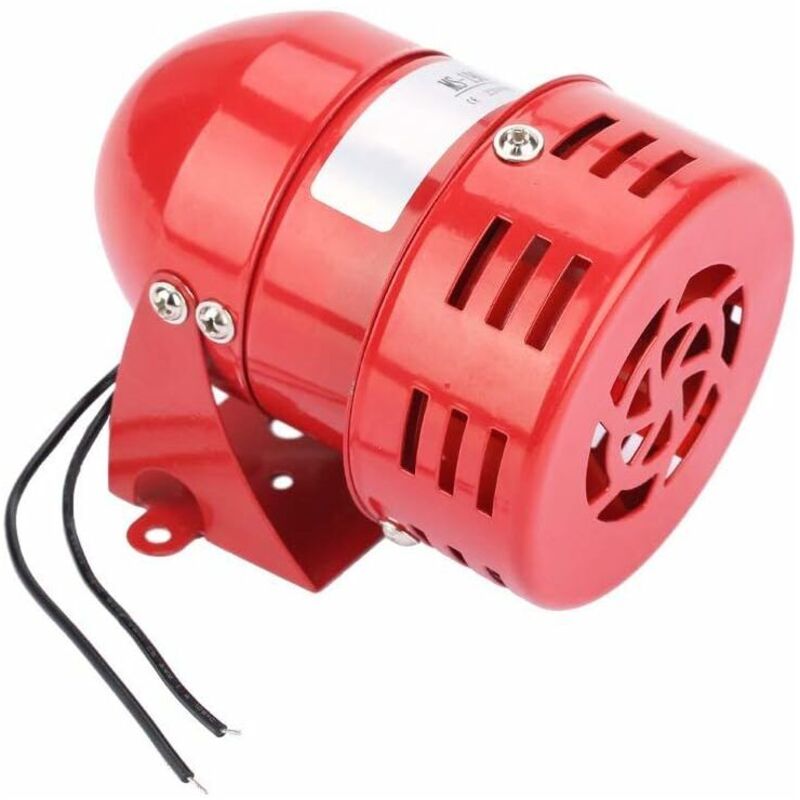 [neuwertig]motoralarmsirene, Industriesirene 220 V, Mini-autoalarmanlage, Ringalarmanlage, Metallmotoralarmanlage 220 V, Elektrischer Diebstahlschutz Ms-190 (rot)