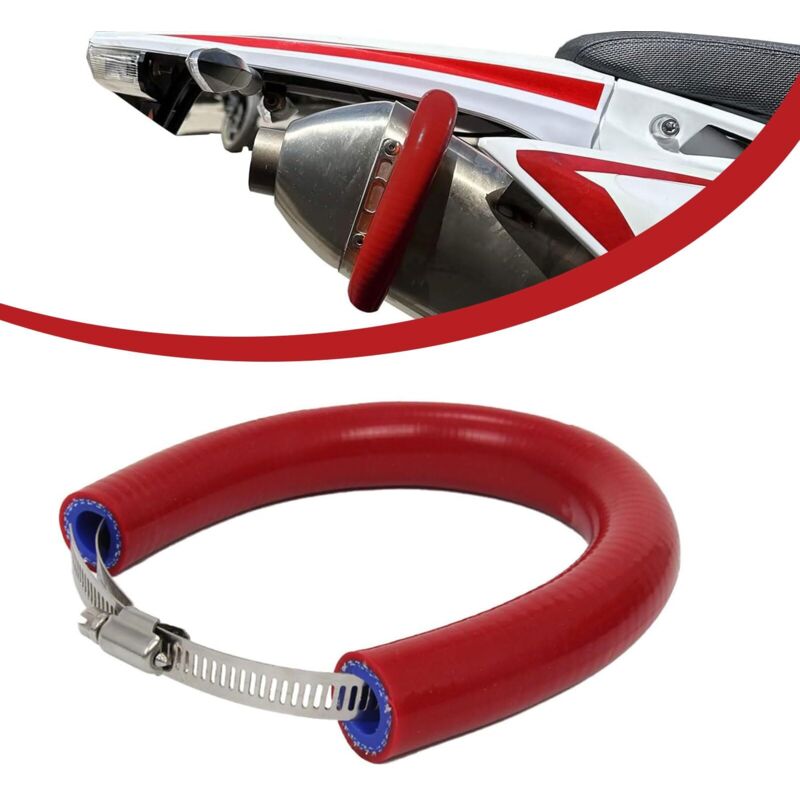 [neuwertig]verstellbarer Universal-auspuffschutz Für Offroad-motorräder Sx Exc Crf Xr Yz Yzf Fe Te Rot