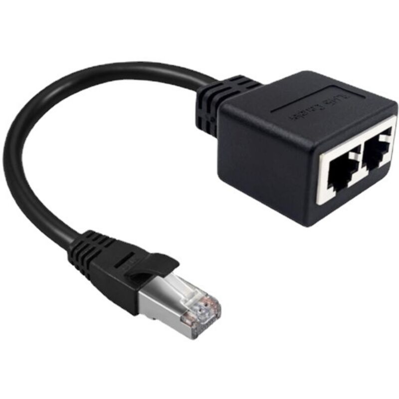 [neuwertig]rj45 1 Auf 2 Netzwerkadapter, Rj45 A Stecker/buchse Dual-adapter (15 Cm). Wird Zum Umschalten Von Netzwerken Verwendet.