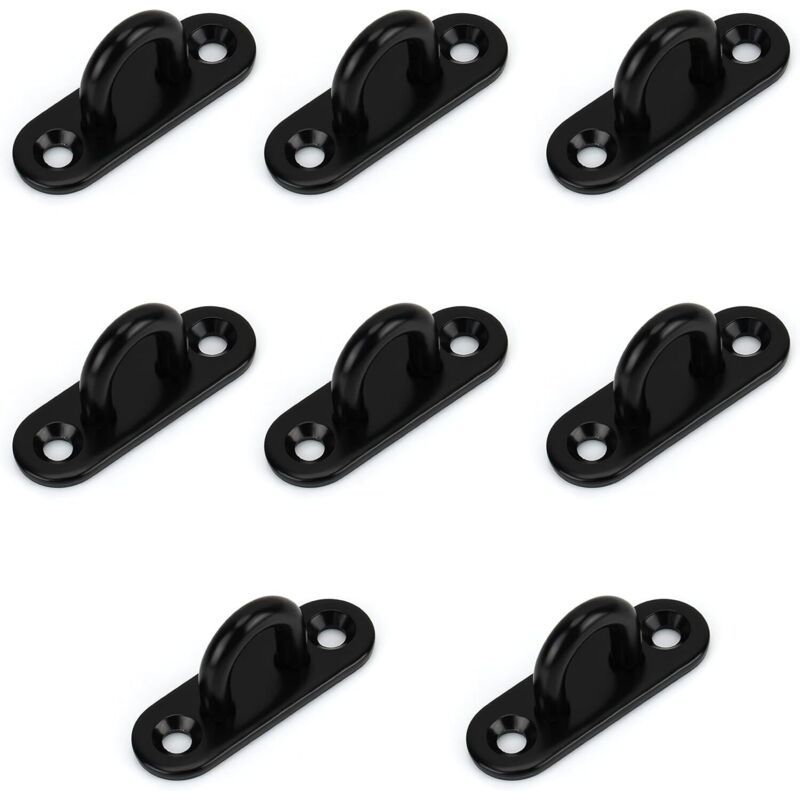 [neuwertig](8er-pack) Ösenplatte M5 Aus Edelstahl – Länglicher U-förmiger Metallhaken Zur Wand- Und Deckenmontage, 50 X 15 Mm – Tragkraft: 40 Kg, Befestigungshaken Für Aufhängungen