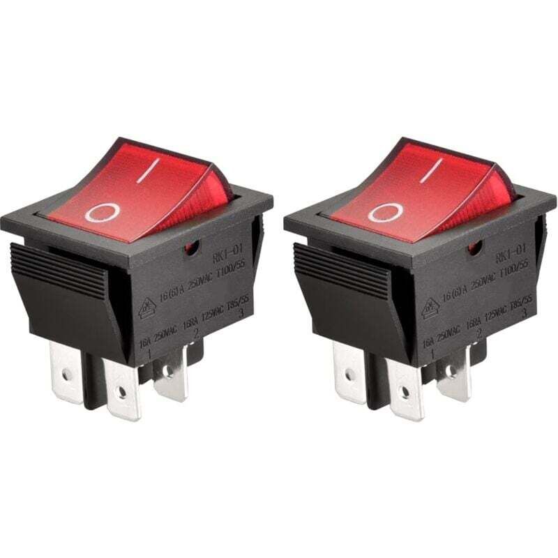 [neuwertig]4-poliger Ein-/ausschalter Mit Roter Kontrollleuchte (2er-pack)
