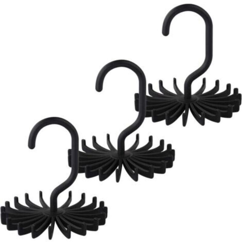 [neuwertig]set Mit 3 Krawattenhaken Für Kleiderschrank, Kleiderschrank-organizer, Krawattenhaken, Haarbandhalter (schwarz)