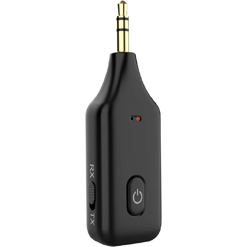 [neuwertig]bluetooth-kfz-adapter Mit 3,5-mm-klinkenanschluss, Bluetooth V5.1 Rx/tx-empfänger-sender-freisprecheinrichtung, Bluetooth-sender Für Stereoanlage, Pc, Fernseher, Audiogeräte, Autoradio, Mus
