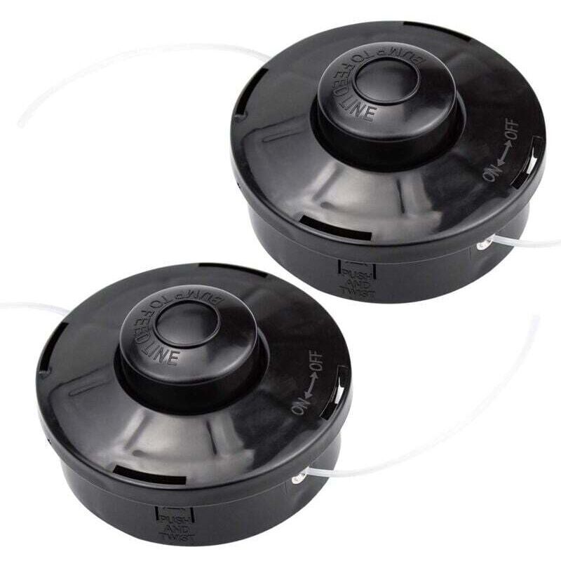 [neuwertig]set Mit 2 Universal-freischneiderköpfen, A6481 Nylon-ersatzspule Für Trimmer-freischneider-schneidkopf M10 X 1,25 Für Benzin-freischneider,