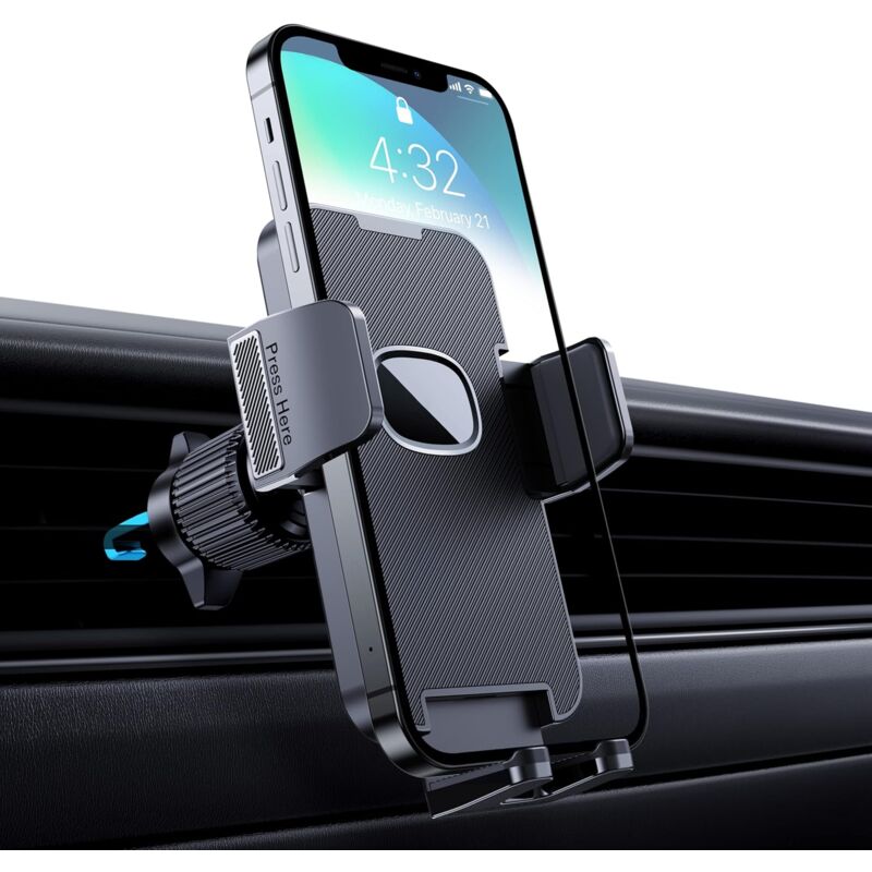 [neuwertig]auto-handyhalterung [militärqualität-clip] 360 Grad Drehbare Handyhalterung Für Lüftungsschlitze Im Auto Mit Gps Für Smartphones (iphone, Android) (schwarz)