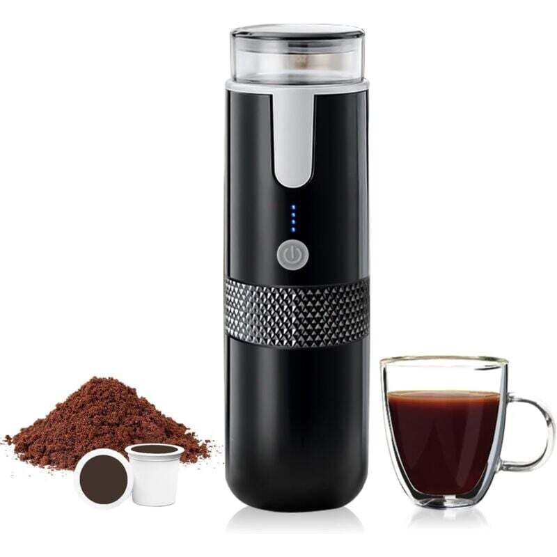 [neuwertig]tragbare Kaffeemaschine, Kompatibel Mit K-cup-kapseln. Gemahlener Kaffee. Handliche Kaffeemaschine Mit Manueller Steuerung Für Camping Und Wandern.