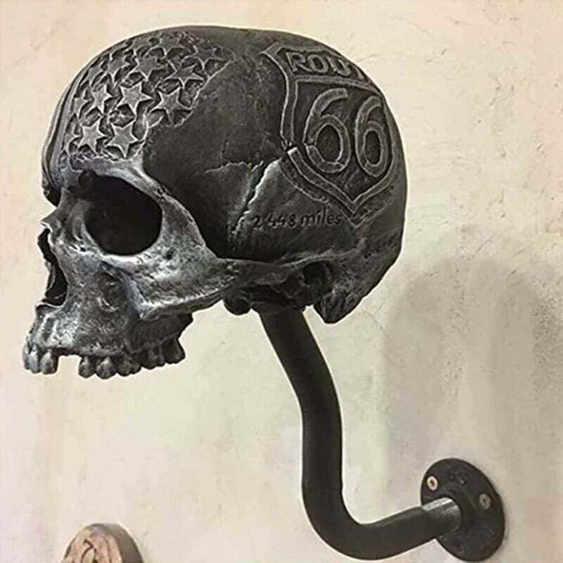 [neuwertig]motorrad-totenkopfhelmhalter, Totenkopfhelmständer, Motorradhelmhaken, Totenkopfhelm-mittelständer Für Fahrräder, Jacken, Mützen (farbe: A, Größe: S)