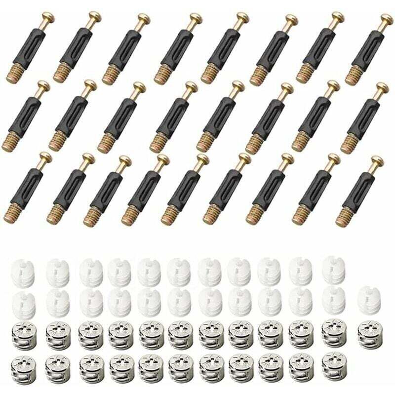 [neuwertig]25-teiliges Montage-set, Nockenverbinder, 3-in-1-möbelverbinder, Nockenverbinder, Exzenter-möbelverbinder Zum Verbinden Von Möbeln, Schränken, Tischen Und Kleiderschränken, Versailles