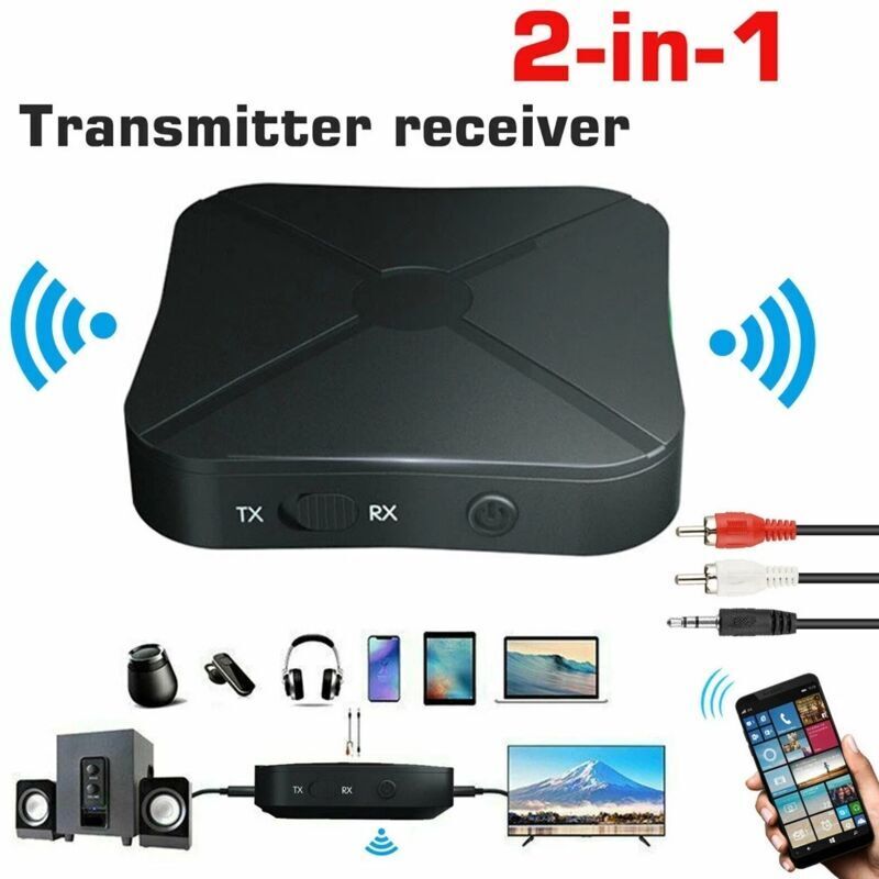 [neuwertig]bluetooth-sender/empfänger, Drahtloser Audiokonverter, Bluetooth 5.0 2-in-1-funkaudioadapter Für Freisprechanrufe Im Auto