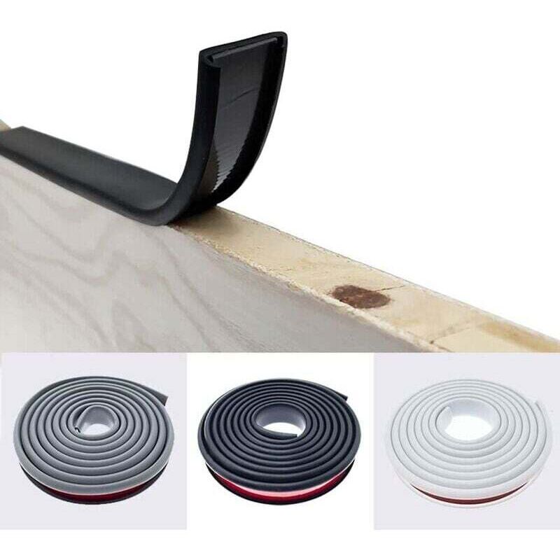 [neuwertig]2 M Schwarzes, U-förmiges 16 Mm Klebekantenband, Hitzebeständig, Eichenholz-kantenleiste Für Arbeitsplatten, Weiche Tpe-kantenabdeckung Für Möbel